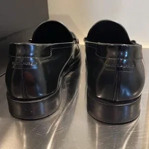 Saint Laurent Black Patent Leather Teddy Loafers Size 8m 41.5EU Gucci Leather Dress Shoes for Men for sale | eBay main image 3